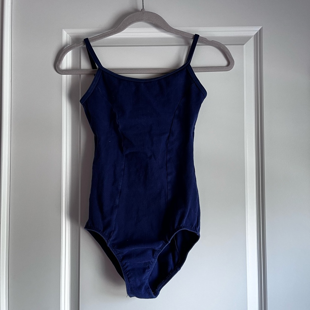 Navy blue ballet leotard